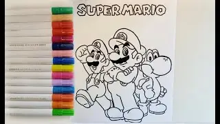 Super Mario Bros Coloring Book Pages Nintendo Mario Luigi Princess Peach Toad Yoshi Wario Birdo