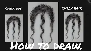 How to draw. Hair drawing | komi art corner | curly hair draw. | Curly hair kaise bnaye #trending  
