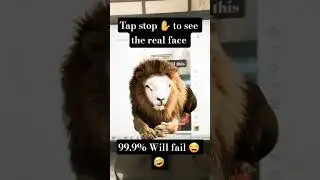 99.9% Will fail || Capture the lion face #challenge #trending #shorts #lion #fail #viral