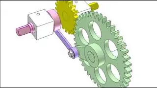 Gear linkage for 1 rev. oscillation.