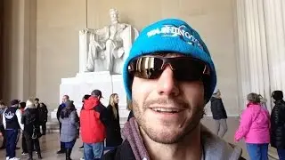 Overly Excited Tourist Gets Political In Washington D.C.
