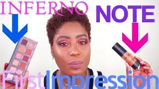 ♡NEW♡FIRST IMPRESSION HUSH INFERNO PALETTE AND NOTE COSMETICS FOUNDATION