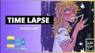 ✨😻TIME LAPSE ART SESSION # 2 TRYING MY WACOM ONE TABLET #timelapse #artedigital
