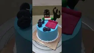 This is how made a gym theme cake for a gym lover#youtubeshorts #shorts #viral #subscribe #gym#cake