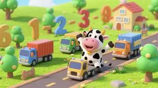 Counting Trucks with Moo Moo Joy | Fun Counting Song for Kids