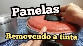 Como tirar a tinta  e a gordura queimada das panelas coloridas ( NÃO remove TEFLON)