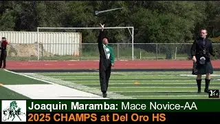 Joaquin Maramba, Rodriguez HS, L-Pattern Mace Novice-AA at NCBA CHAMPS 2025 at Del Oro HS