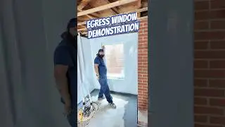 Egress Window Demonstration🪟👨&zwj;🔧 #shorts