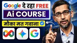 FREE AI Course by Google – Certificate + Pro Ai tools teaching | Seats Filling Fast