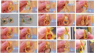 Festive Touch: Gold Tops Earring design 2024 daily wear Gold Hoops Earring Gold Bali Earrings Design