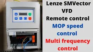 Lenze SMVector VFD, дистанционное управление, регулировка скорости вращения двигателя, многочастотное управление. Английский.