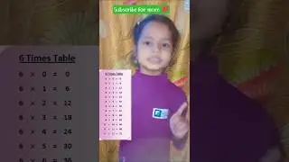 Learn Table of 6 with Me | Multiplication Table | Math Shorts#tableof6#multiplicationtable#learnmath