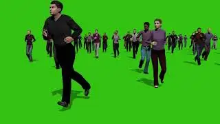 BEST ROYALTY FREE VFX GREEN SCREEN CROWD RUNNING VIDEO HD AUDIO CHROMA KEY MUSIC EFFECT REO TECH 6