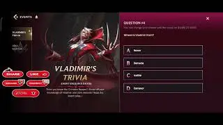 Vladimir's trivia | Question #4 Answer Wild rift