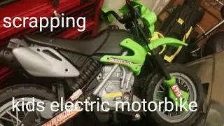 Scrapping a kids electric motorbike