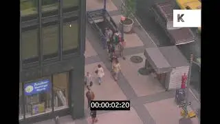 1960s New York Commuters Leaving Subway Station, Timelapse, 35mm