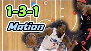 1-3-1 Pass Cut Swing Motion Basketball Offense Play