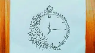 clock drawing with flowers# clock drawing.