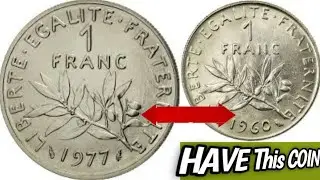 🇫🇷 1 Franc Coin (1960 & 1977) &ndash; Classic French Currency Featuring Marianne