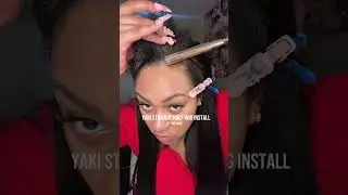 YAKI STRAIGHT HALF WIG ON SUPER SHORT LEAVEOUT!!!😍😍😍 #halfwig #yakistraight #tutorial