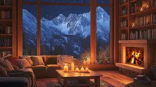 Heavy Rain on Window with Crackling Fire 🔥🌧️ | Sleep, Stress Relief & Study Ambience