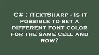 C# : iTextSharp - Is it possible to set a different font color for the same cell and row?