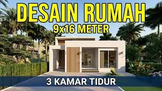 RUMAH UK 9 X 16 MTR,  ATAP DATAR, 3 KAMAR , DENGAN KONSEP RUMAH TUMBUH  SANGAT SIMPEL DAN TERBUKA