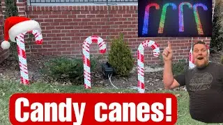 Light up Candy Cane Christmas decorations