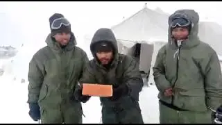 Indian Army in extreme low  temperature in galwan valley, ladakh