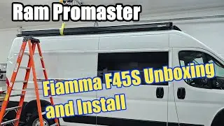 Fiamma F45S Awning  Unboxing & Install  | Ram Promaster Van Build | Part 12