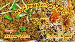 Bhunna Qeema & Channa Biryani to Freeze for Postpartum Quick freezer Lunch Dinner UK Live Alone ep2