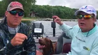 On bay of Green Bay with Wi Women fish founder Barb Carey