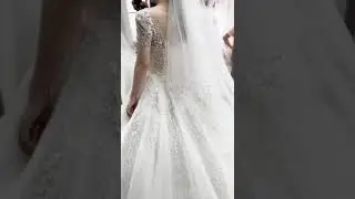 Ball gown wedding dress bling lace beaded princess bridal gown