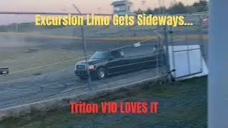 Ford Excursion Limo INSANE Drifting and Donuts…Triton V10 ABUSE