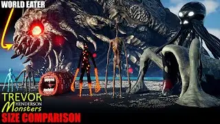 World Eater vs Sea Eater Size Comparison 3D | Trevor Henderson Monsters 4k