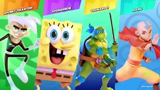 NICKELODEON SMASH BROS?! Danny Phantom vs Spongebob vs Leonardo vs Aang! (Nicktoons All Star Brawl)