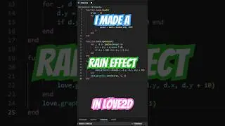 👨&zwj;💻🤓 I Made a Rain Effect With Just 25 Lines Of Lua Code