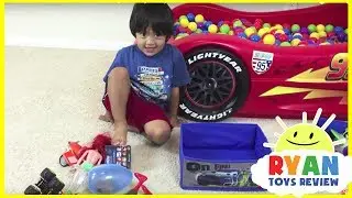 SURPRISE TOYS Giant Ball Pit Challenge with Ryan ToysReview