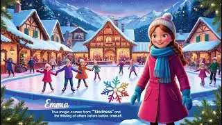 Epic Snowflake Grants Magical Wishes to Brave Girl in Winter Village