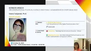 Keynote Speaker: Vesna Tornjanski, PhD, T&uuml;rkiye