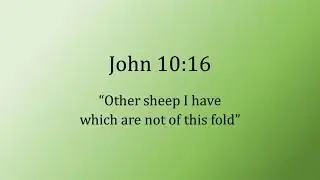John 10:16 - &ldquo;Other sheep I have which are not of this fold&rdquo; - Scripture Song