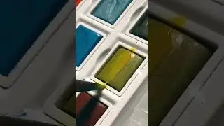satisfying watercolor art process✨#shorts #aesthetic
