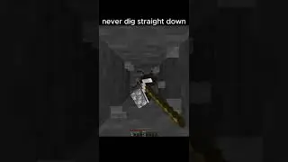 never dig straight down #minecraft #minecraftshort