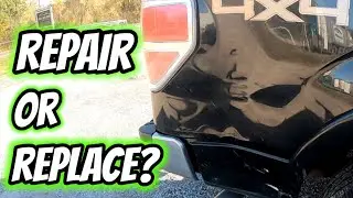 How to repair a large bedside dent. #bodywork #autobodyandpaint