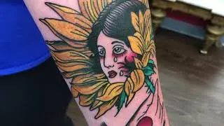 Sad Girl Sunflower by Beth Kennedy