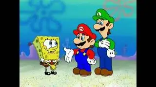 Mario and Luigi meet SpongeBob SquarePants