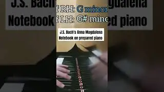 Experiment in polytonality and felt pads in the piano strings.