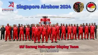 IAF Sarang Helicopter Display Team Flying Display - Singapore Airshow 2024 (20 Feb 2024)