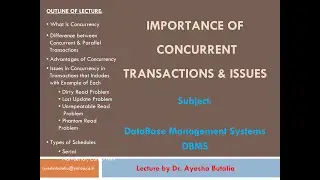 Importance of Concurrency and its Issues in Transactions in DBMS With Examples