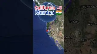 California to Mumbai flight Route ✈️ || USA 🇺🇲 to India 🇮🇳 ||